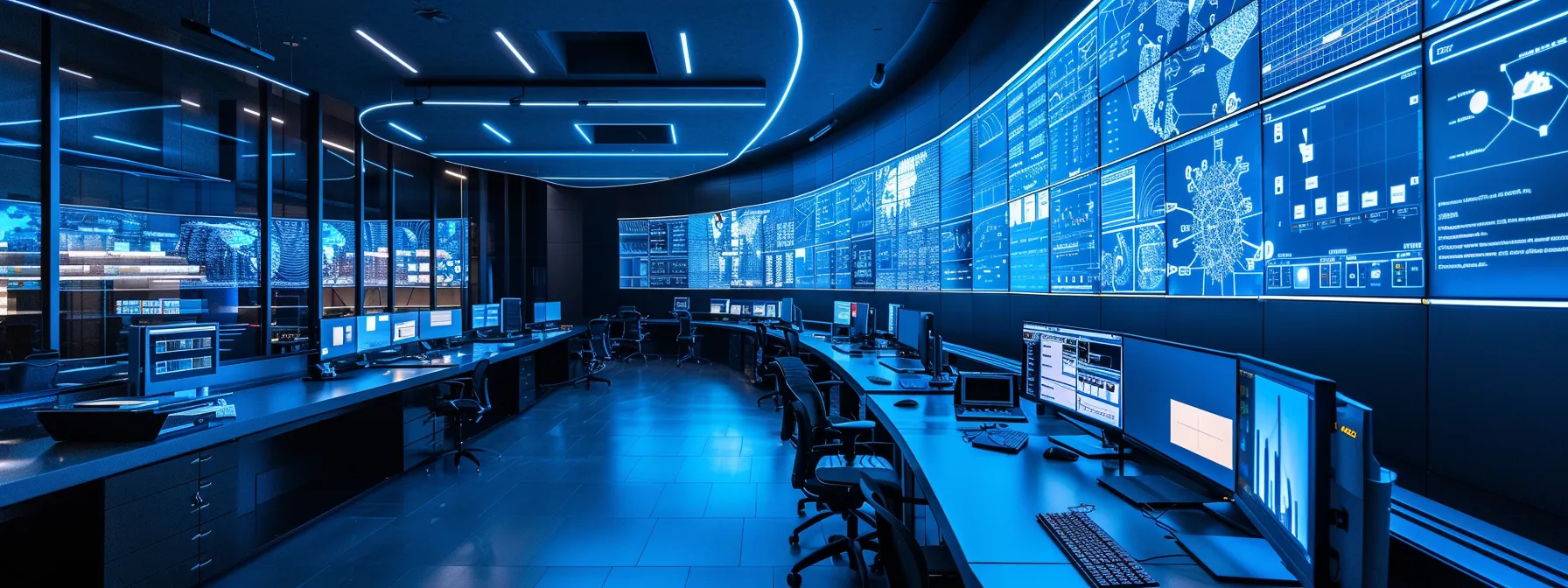 a futuristic telecommunications control room, bathed in cool blue light, showcases sleek digital displays and advanced ai analytics, highlighting the seamless interaction between technology and network efficiency.