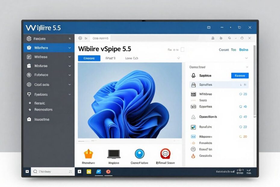 VMware vSphere 5.5 client interface on a computer screen.