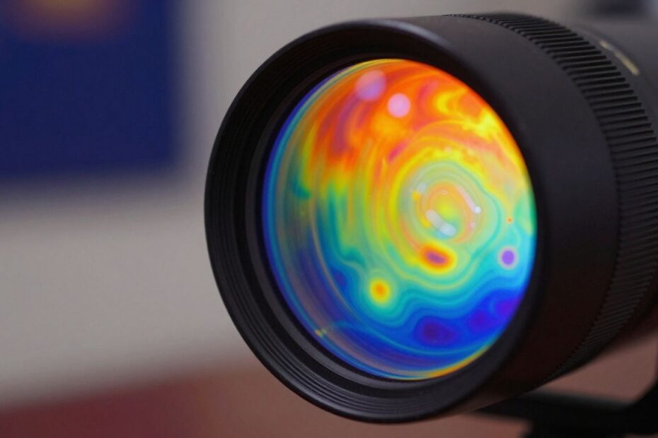Thermal camera lens with heat signature